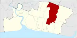 Karte von Samut Prakan, Thailand, mit Bang Sao Thong