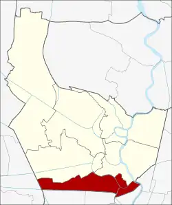 Karte von Nonthaburi, Thailand, mit Bang Kruai