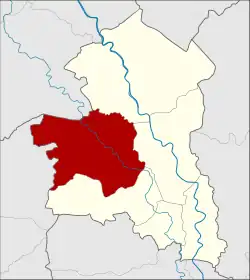 Karte von Sing Buri, Thailand, mit Bang Rachan