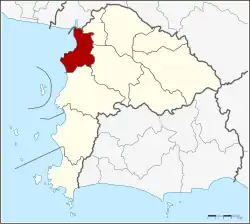 Karte von Chon Buri, Thailand, mit Amphoe Mueang Chon Buri