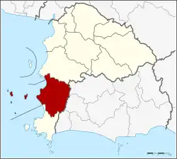 Karte von Chonburi, Thailand, mit Bang Lamung