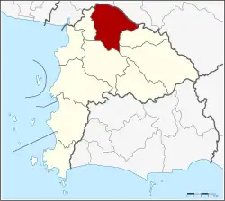 Karte von Chonburi, Thailand, mit Phanat Nikhom