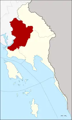 Karte von Trat, Thailand, mit Khao Saming