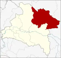 Karte von Prachin Buri, Thailand, mit Na Di
