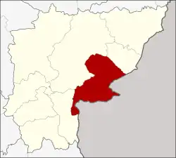 Karte von Sa Kaeo, Thailand, mit Aranyaprathet