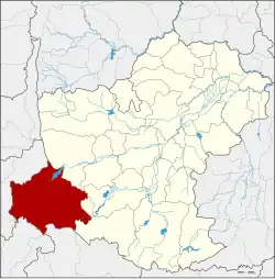 Karte von Nakhon Ratchasima, Thailand, mit Pak Chong