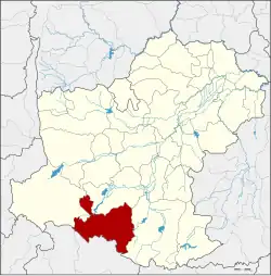 Karte von Nakhon Ratchasima, Thailand, mit Wang Nam Khiao