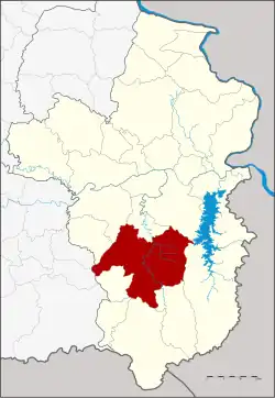 Karte von Ubon Ratchathani, Thailand, mit Det Udom