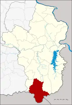 Karte von Ubon Ratchathani, Thailand, mit Nam Yuen