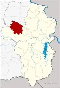 Karte von Ubon Ratchathani, Thailand, mit Muang Sam Sip
