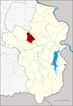 Karte von Ubon Ratchathani, Thailand, mit Lao Suea Kok