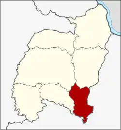 Karte von Amnat Charoen, Thailand, mit Phana
