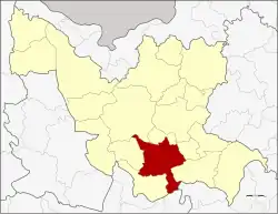 Karte von Udon Thani, Thailand, mit Kumphawapi