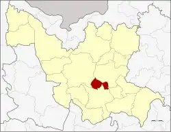 Karte von Udon Thani, Thailand, mit Prachaksinlapakhom