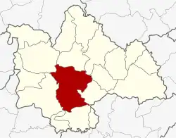Karte von Kalasin, Thailand, mit Amphoe Mueang Kalasin