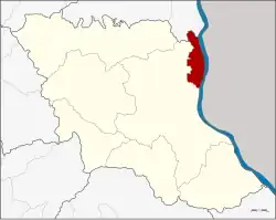 Karte von Mukdahan, Thailand, mit Amphoe Wan Yai