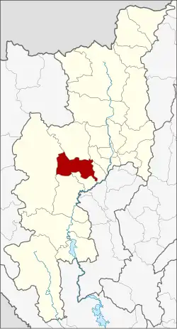 Karte von Chiang Mai, Thailand, mit Mae Wang