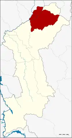 Karte von Lamphun, Thailand, mit Mueang Lamphun