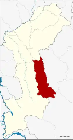 Karte von Lamphun, Thailand, mit Thung Hua Chang
