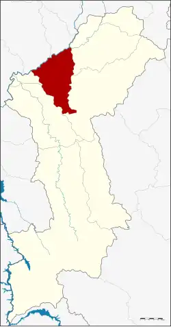 Karte von Lamphun, Thailand, mit Pa Sang