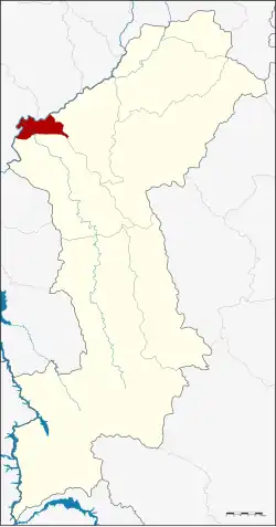 Karte von Lamphun, Thailand, mit Wiang Nong Long