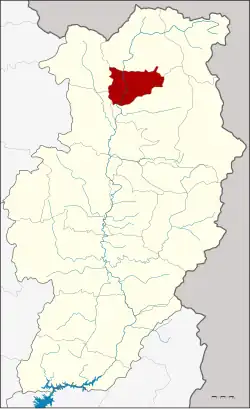 Karte von Nan, Thailand, mit Chiang Klang