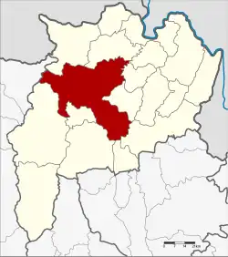 Karte von Chiang Rai, Thailand, mit Amphoe Mueang Chiang Rai