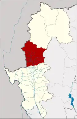Karte von Mae Hong Son, Thailand, mit Khun Yuam