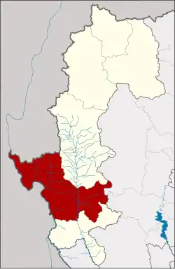 Karte von Mae Hong Son, Thailand, mit Mae Sariang