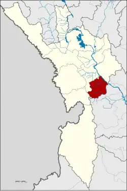 Karte von Tak, Thailand, mit Wang Chao