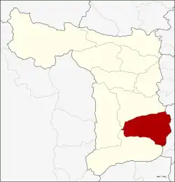 Karte von Suphan Buri, Thailand, mit Bang Pla Ma