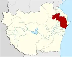 Karte von Phetchaburi, Thailand, mit Mueang Phetchaburi