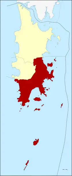 Karte von Phuket, Thailand, mit Mueang Phuket