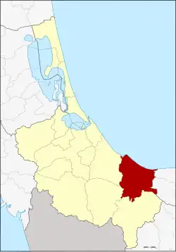 Karte von Songkhla, Thailand, mit Thepha