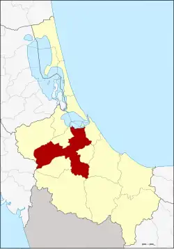 Karte von Songkhla, Thailand, mit Hat Yai
