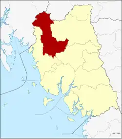 Karte von Trang, Thailand, mit Wang Wiset