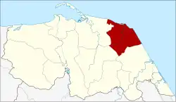 Karte von Pattani, Thailand, mit Panare