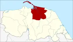 Karte von Pattani, Thailand, mit Yaring