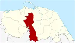 Karte von Pattani, Thailand, mit Yarang
