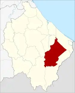Karte von Narathiwat, Thailand, mit Su-ngai Padi