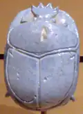 Oberseite des „Hochzeitsskarabäus“ Amenophis III. und der Teje, 18. Dynastie