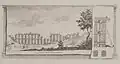 Aquädukt bei Moria. Abbildung bei Richard Pococke (1745)