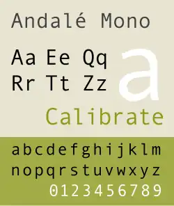 Schriftbeispiel für Andalé Mono