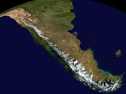 Satellitenaufnahme der Südanden