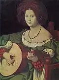 Die Lautespielerin von Andrea Solario, Palazzo Barberini, ca. 1510[32]