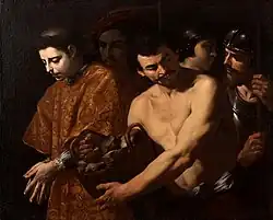 Der Hl. Stephan wird zu seinem Martyrium geführt, 97 × 120 cm, ca. 1630–1640, Privatsammlung