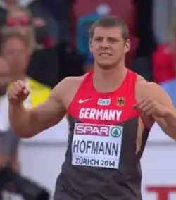 Andreas Hofmann, späterer Vizeeuropameister (2018), belegte Rang&nbsp;neun