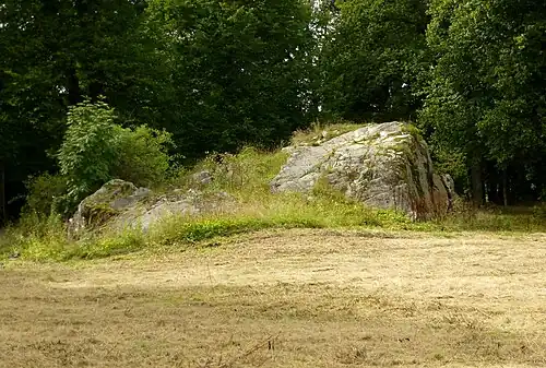 Überreste der Andromedaklippe im Schlosspark von Ulriksdal