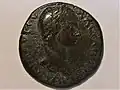 Tetrassarion aus Anemurion (Bronze), Vorderseite Porträt des Alexander Severus