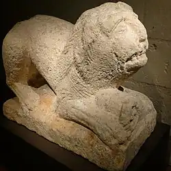 Löwenwächter am Eingang eines Grabmonuments (Kalkstein, 2. Jahrhundert)